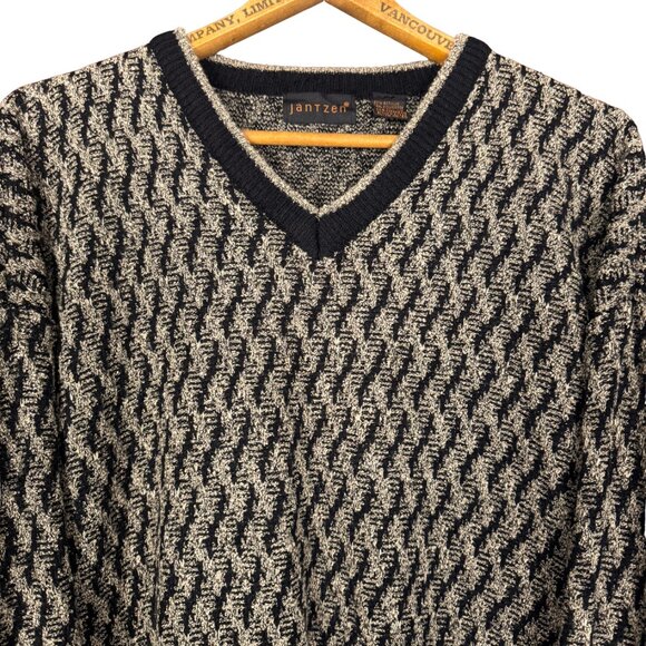 Vintage 90s Textured Knit Sweater Cabincore Pullover Slouchy Grunge Patterned - Picture 7 of 10